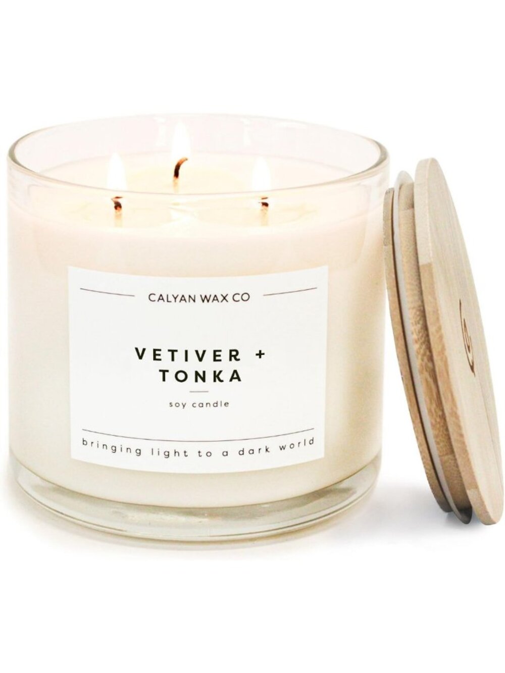 Vetiver & Tonka 3-Wick Luxury Scented Candle | Long Lasting 43 Hour Burn